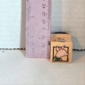 Piglet Picture wood mounted Rubber Stamp from All Night Media Disney . Vintage,